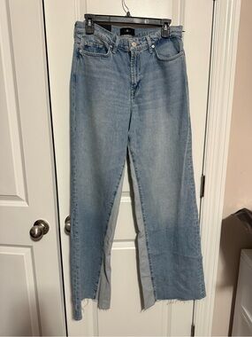 7 For All Mankind Light Blue Straight Leg Jeans